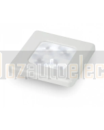 Hella 2XT980580551 White LED Square Courtesy Lamp -12V DC (White Plated Rim)