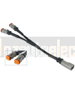 Hella 8KA958361001 2 Pole Y-Splitter Joint Plug and Socket (300mm)