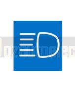 Hella 9XT714300131 Symbol Card - Blue with "Main Beam" Symbol