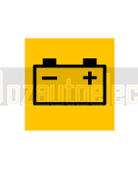 Hella 9XT714300201 Symbol Card - Yellow with "Battery" Symbol