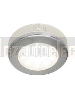 Hella 2JA980828012 Euroled 115 White With Polished 316 Stainless Steel Rim And Spacer Ring/Switch
