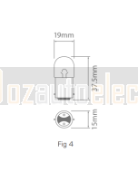 Ionnic 2626/10 Globe Halogen 24V 5W BA15D