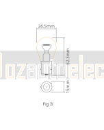 Ionnic 7507/10 Globe Halogen Amber 12V 21W BAU15s