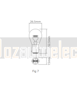 Ionnic 7537/10 Globe Halogen 24V 21/5W BAY15d