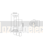 Ionnic 9006 Globe Halogen HB4 12V 51W P22d Base