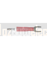 IONNIC HDC08 4mm Red Heatshrink Fork/Spade Terminal (Pack of 100)