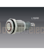 Ionnic L16-RR Vandal Resistant Switch 12-24V N/O & N/C - Red