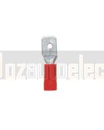 Quikcrimp QKC14 Red Vinyl 6.3mm Male Blade Terminal - 100 Pack