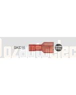 Quikcrimp 0.5 - 1.5mm2 Fully Insulated Qc Female Terminal Red Nylon Pack of 100
