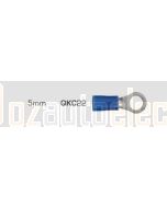 Quikcrimp 5.3mm Ring Pre-Insulated Terminal Blue Pack of 100