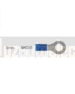 IONNIC QKC23 6.4mm Blue Vinyl Insulated Ring Terminals (Pack of 100)