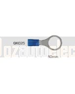 IONNIC QKC25 10.5mm Blue Vinyl Insulated Ring Terminal (Pack of 100)