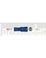Ionnic QKC37 Blue Vinyl Insulated 5mm Female Bullet Terminal (Pack of 100)