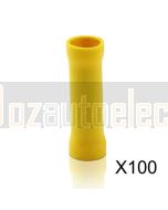 Quikcrimp QKC49 Yellow Butt Splice Pre-Insulated Pack of 100