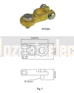 Quikcrimp RT10N Battery Terminal - 16mm Bolt, Negative