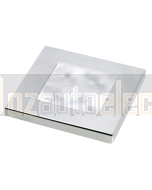 Hella 2XT980581571 White LED Square Courtesy Lamp 24V DC, Chrome Plated Rim