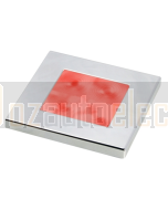Hella 2XT980587271 Red LED Square Courtesy Lamp (12V DC, Chrome Plated Rim)