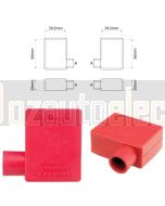 Ionnic SY2914-RED 17.5mm Cable, Left Hand Battery Terminal Insulator - Red (Pack QTY 1)
