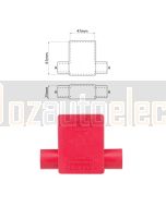 Ionnic SY2915-RED 17.5mm Cable, Double Cable Entry - Red Battery Terminal Insulator (Pack QTY 1) 