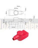 Ionnic SY2990-RED 30.5mm Battery Terminal Insulator in Red (QTY Pack 1)