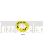 TMS55 LEGEND "EMERGENCY STOP"  30.5MM HOLE