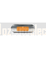 Hella Amber LED Front End Outline Marker Lamp 9-33V S/Steel Rim
