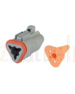 Hella Mining 9.HM4942 3-Way Male DT Connector (Incl. Wedge) - Pack of 15