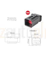 TE Connectivity AMPSEAL 16 776495-1 8 Circuit Receptacle Connector