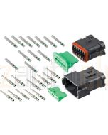 Deutsch DT12-1-CAT 12 Way DT Series CAT Spec Connector Kit with Green Band Contacts