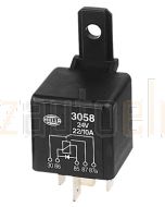Hella 3058 Change-Over Relay with Diode - 5 Pin, 24V DC