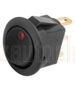 Hella Compact Off-On Rocker Switch - Red LED, 12V DC (4448)