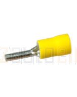 Quikcrimp QKC48 2.6mm x 14mm Yellow Wire Pin Terminal (100)