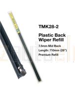 Tridon TMK28-2 Wiper Refill Plastic Mid Back - 710mm (Pair Pack)