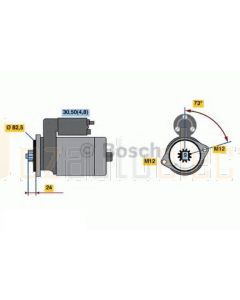 Bosch 0001125055 Starter Motor 0001125055 to suit VW Crafter 2.5L