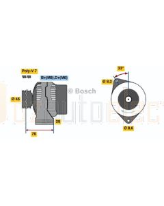 Bosch 0123214002 BMW Alternator