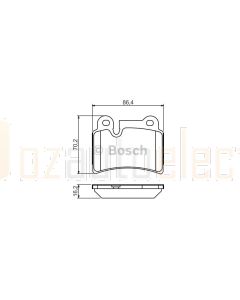 Bosch 0986494210 Brake Pad Set BP1146 - Set