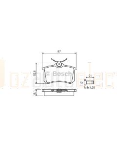 Bosch 0986494399 Brake Pad Set BP1322 - Set