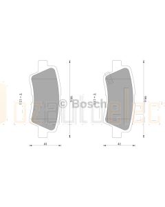 Bosch 0986AB1174 Brake Pad Set DB2076BL - Set