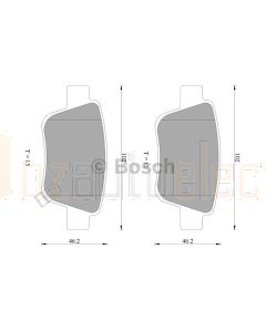 Bosch 0986AB2267 Brake Pad Set DB1914BL - Set