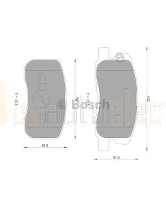 Bosch 0986AB2287 Brake Pad Set DB1796BL - Set
