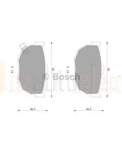 Bosch 0986AB3064 Brake Pad Set DB1166BL - Set