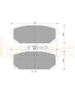 Bosch 0986AB3070 Brake Pad Set DB1816BL - Set