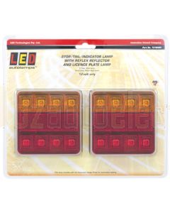 LED Autolamps 101BAR2 Stop/Tail/Indicator & Reflector Combination Lamp (Twin Blister)