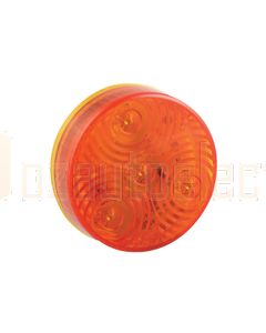 LED Autolamps Round Marker Lamps - Amber (71mm Diam x 17mm high)