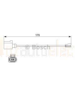 Bosch 1987474512 Brake Pad Wear Sensor, Front AP612 - Single