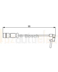 Bosch 1987474901 Brake Pad Wear Sensor, Front AP160 - Single