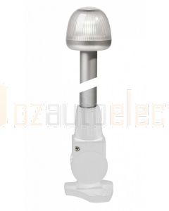 Hella 2LT959910-721 2 NM NaviLED 360 All Round White Fold Down Pole Navigation Lamp, 12inch / 305mm - White Base