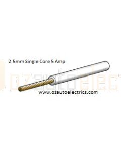 White Single Core Cable 3mm - Cut to Length