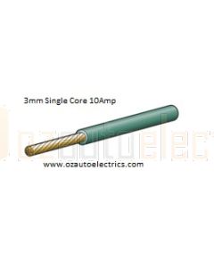 3mm Single Core Green Cable 30m Roll