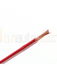 3mm Single Core Cable Red with White Tracer 30m Roll